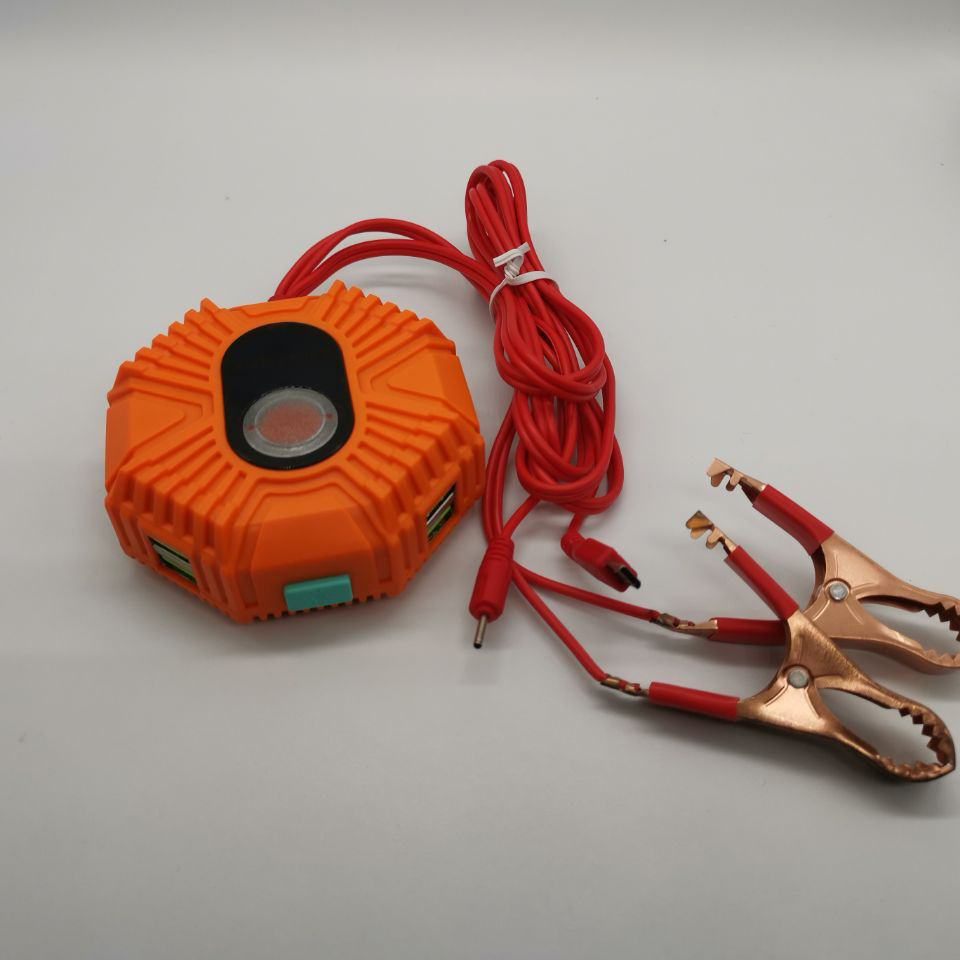 非洲夹子充手机充电器一拖二线多功能LED12V 2.4A 手机夹子充电器