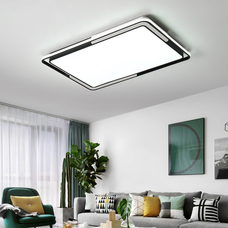 2023新款超薄LED吸顶灯现代简约客厅大灯大气家用长方形卧室灯具