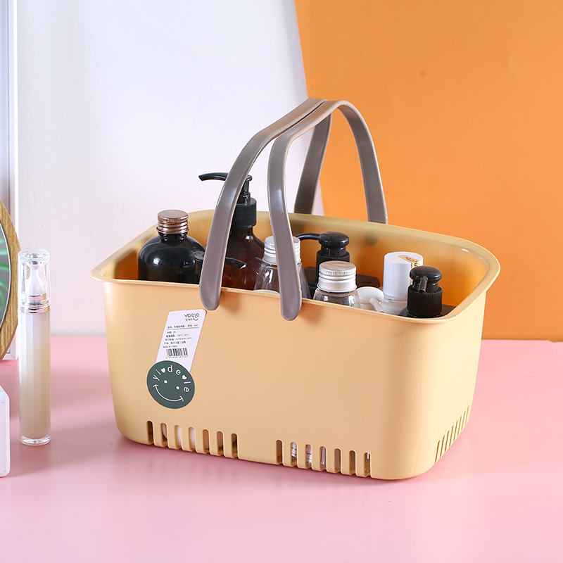 Y165-6041 plastic square storage basket, kitchen organizing basket, fruit and vegetable basket, hand-held storage basket Item Picture