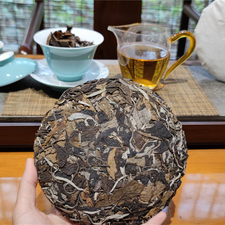 老挝300年古树白茶压饼200G,2022年春详情图2