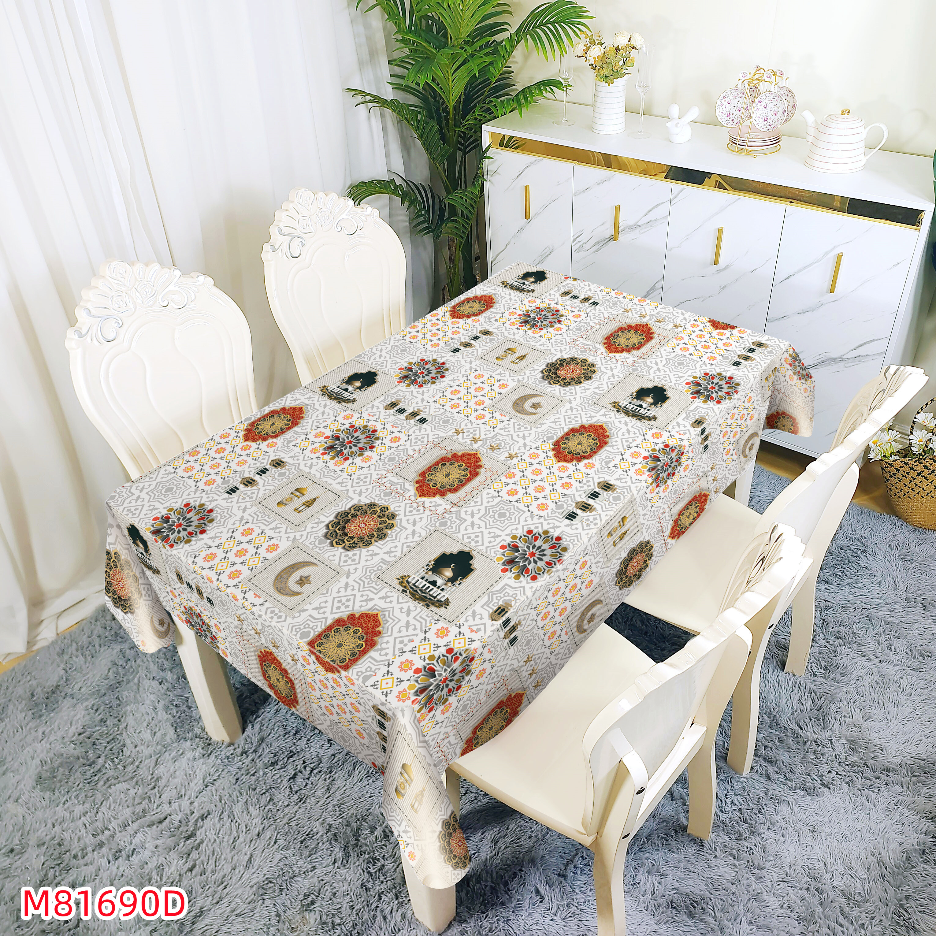 1.37X30 Simple Line Pvc Table Mat Waterproof, Oil-Proof And Hot-Proof Table Cloth Tv Cabinet Mat Table Mat details Picture