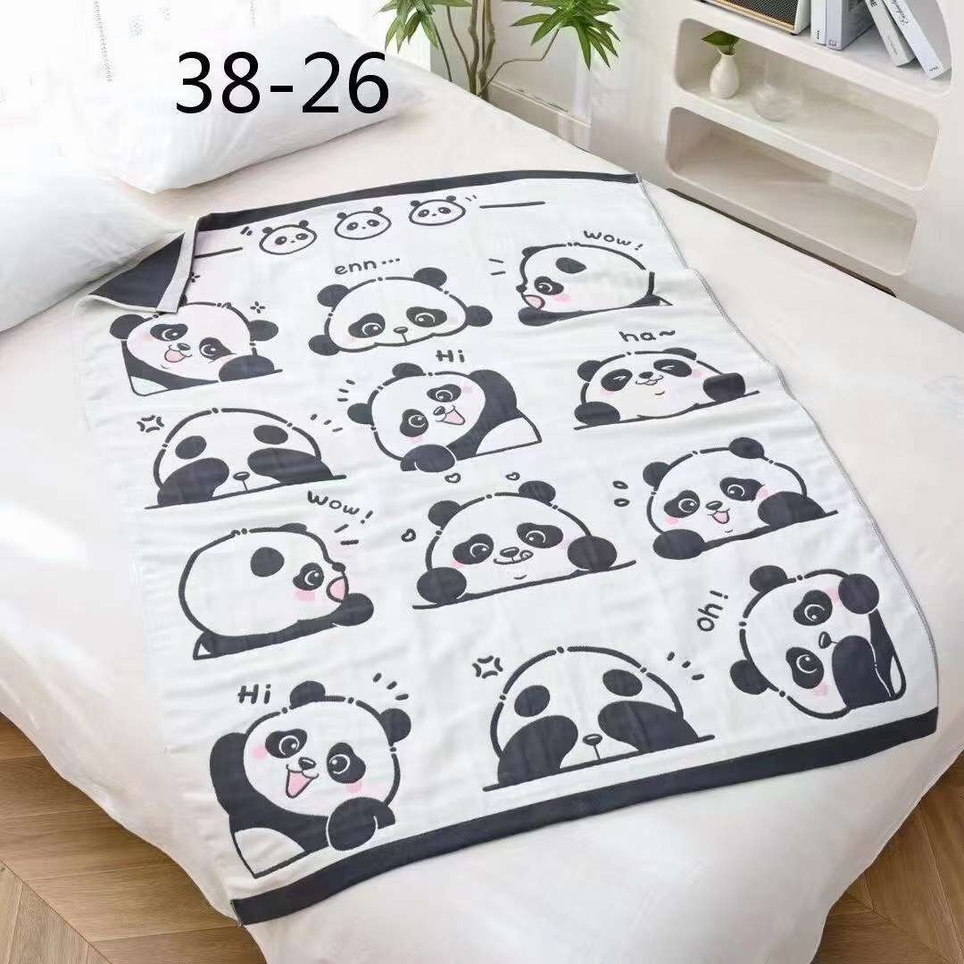 纯棉十层纱布卡通动物面包被夏凉被空调被被子母婴双面母婴可水洗120*150cm详情图8
