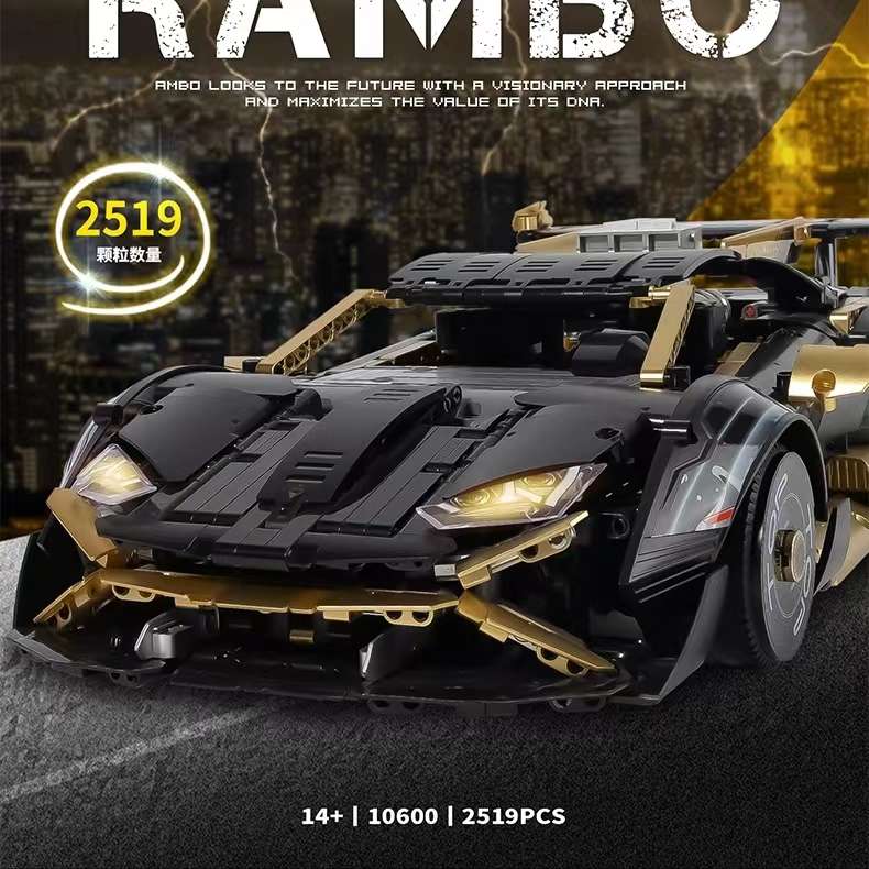 K Box 10600STO Sports car building blocks car Assembly high-difficulty mechanical Set Adult Boy Birthday Gift detail image 3