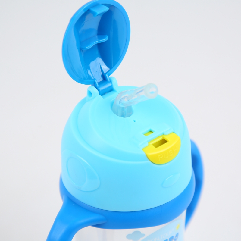 With Sealing Ring Screw Cap Double Handle Clamshell Suction Mouth Grace Home 5302 Children's Fun Sippy Cup Free Shipping Item Picture