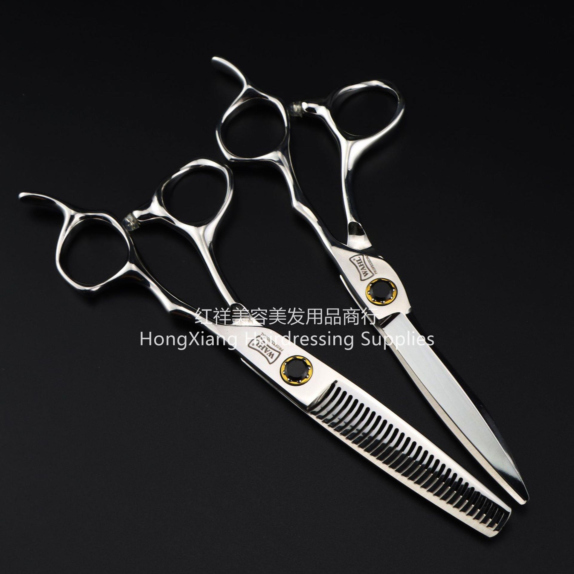 6.0 inch Wall black bearing screws Personality hair scissors Hair scissors Flat scissors bangs scissors