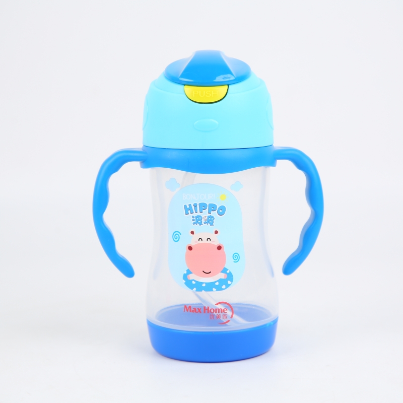 With Sealing Ring Screw Cap Double Handle Clamshell Suction Mouth Grace Home 5302 Children's Fun Sippy Cup Free Shipping Specification drawing