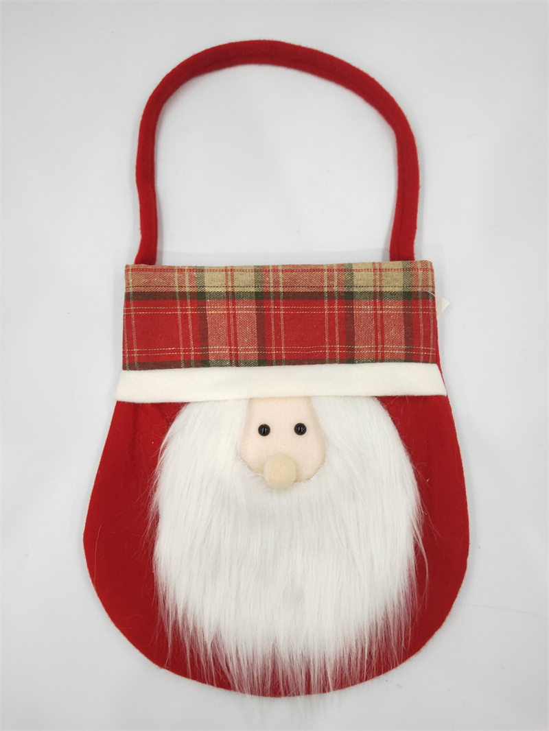 Cheung Chau Christmas Linen Edge Carry-On Gift Bag Snowman Claus Stocking Ornament Gift Bag