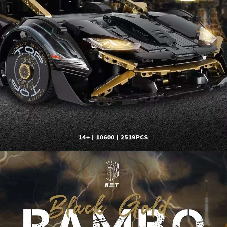 K Box 10600STO Sports car building blocks car Assembly high-difficulty mechanical Set Adult Boy Birthday Gift details Picture