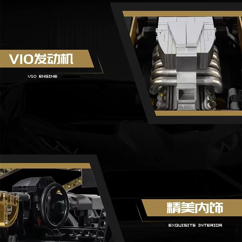 K Box 10600STO Sports car building blocks car Assembly high-difficulty mechanical Set Adult Boy Birthday Gift detail image 10