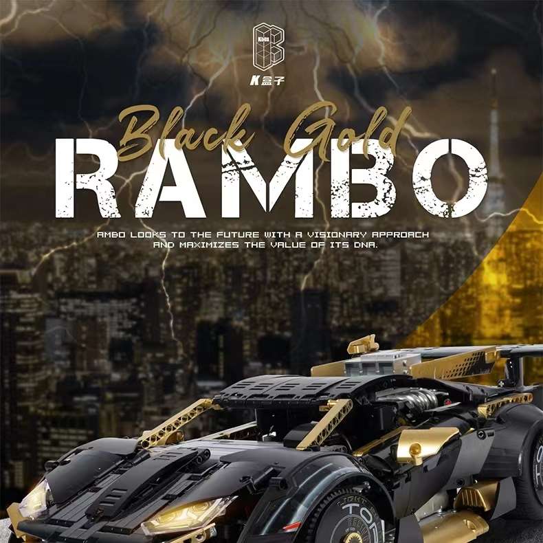 K Box 10600STO Sports car building blocks car Assembly high-difficulty mechanical Set Adult Boy Birthday Gift