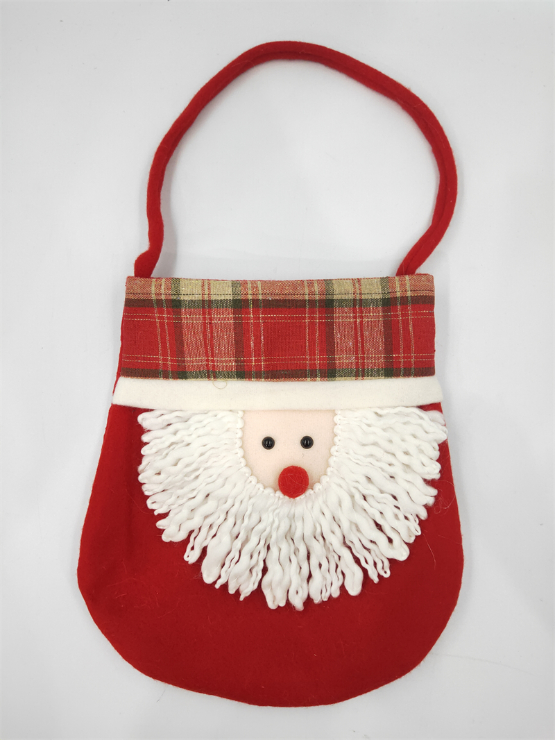 Cheung Chau Christmas Linen Edge Carry-On Gift Bag Snowman Claus Stocking Ornament Gift Bag details Picture