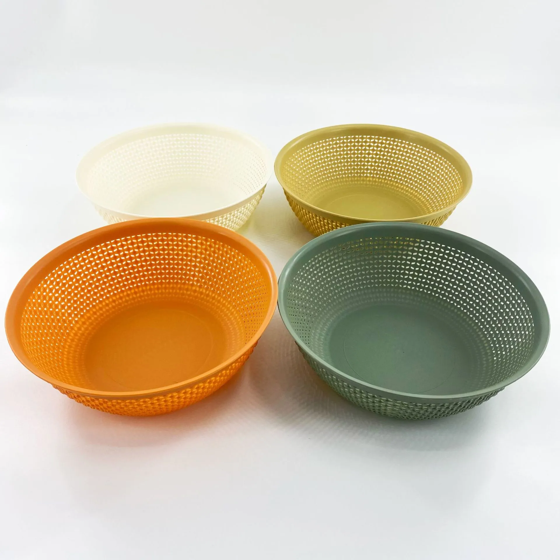 Y165-8287 round draining basket, fruit basket, desktop storage box, household storage basket, kitchen storage vegetable basket detail image 5