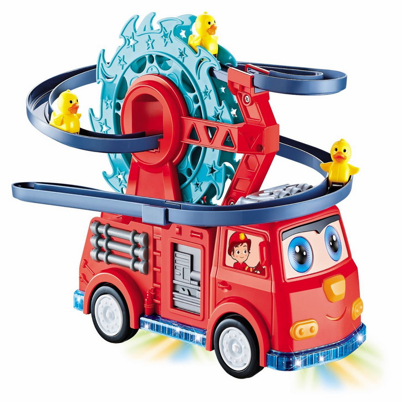 Flash Sale! Children's Electric Universal Rail Car, Duck Cartoon Shape, With Lights And Music, Fun!