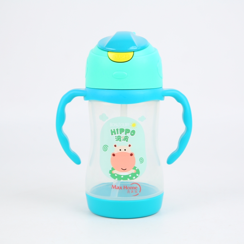 With Sealing Ring Screw Cap Double Handle Clamshell Suction Mouth Grace Home 5302 Children's Fun Sippy Cup Free Shipping details Picture