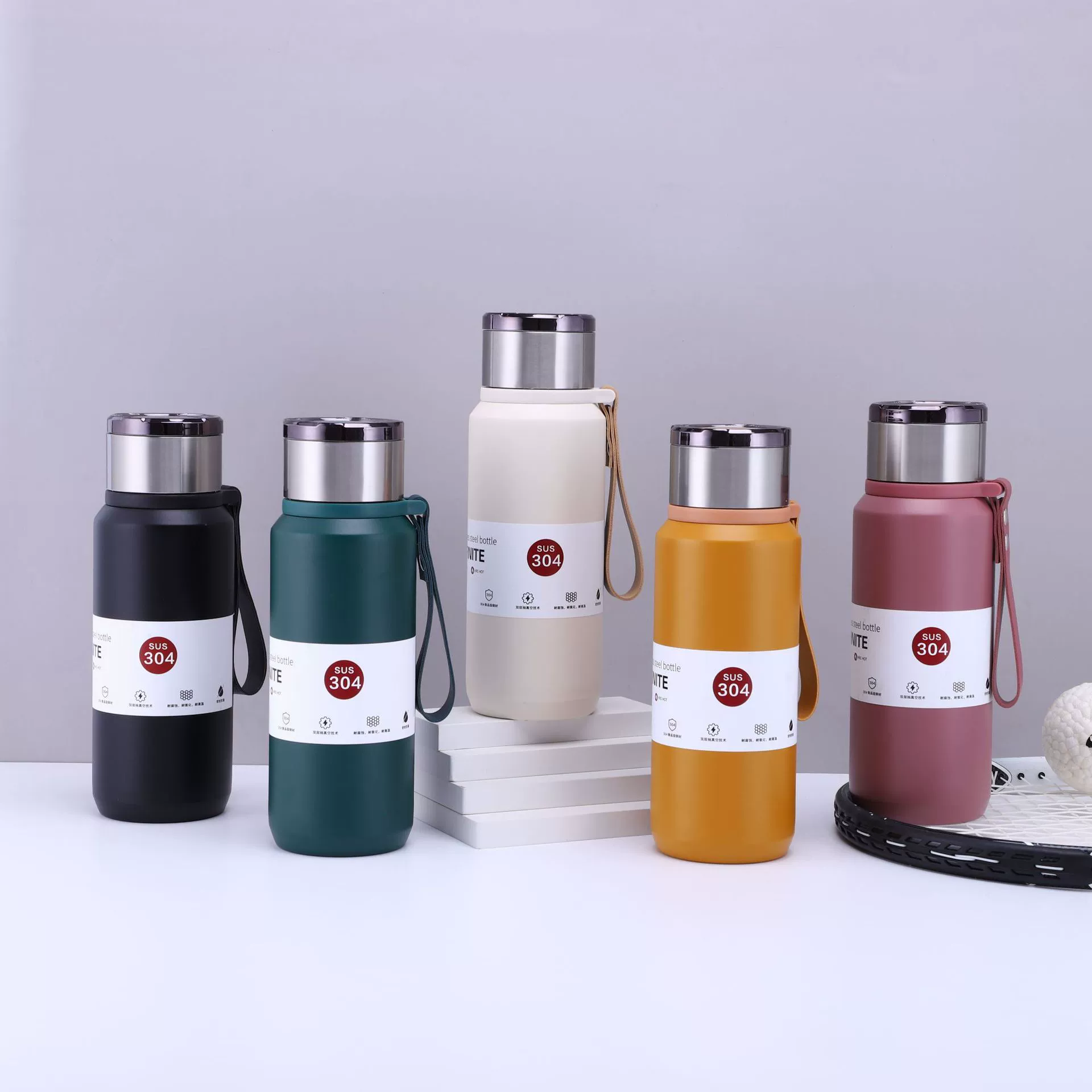 898-YHSQ7156 stainless steel 304 insulated cup, outdoor sports tea-water separation cup, portable large-capacity water bottle detail image 2