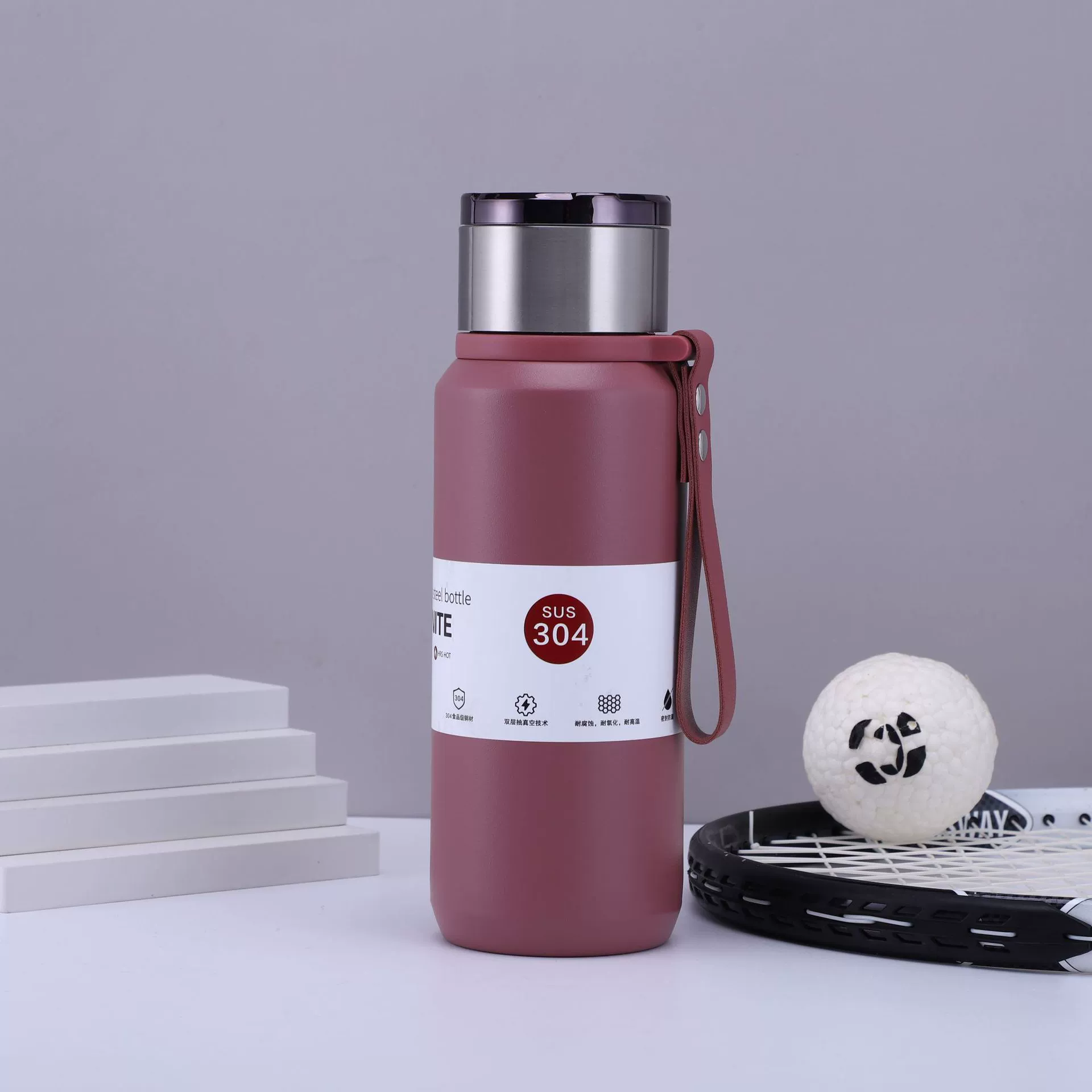 898-YHSQ7156 stainless steel 304 insulated cup, outdoor sports tea-water separation cup, portable large-capacity water bottle Application Scenario