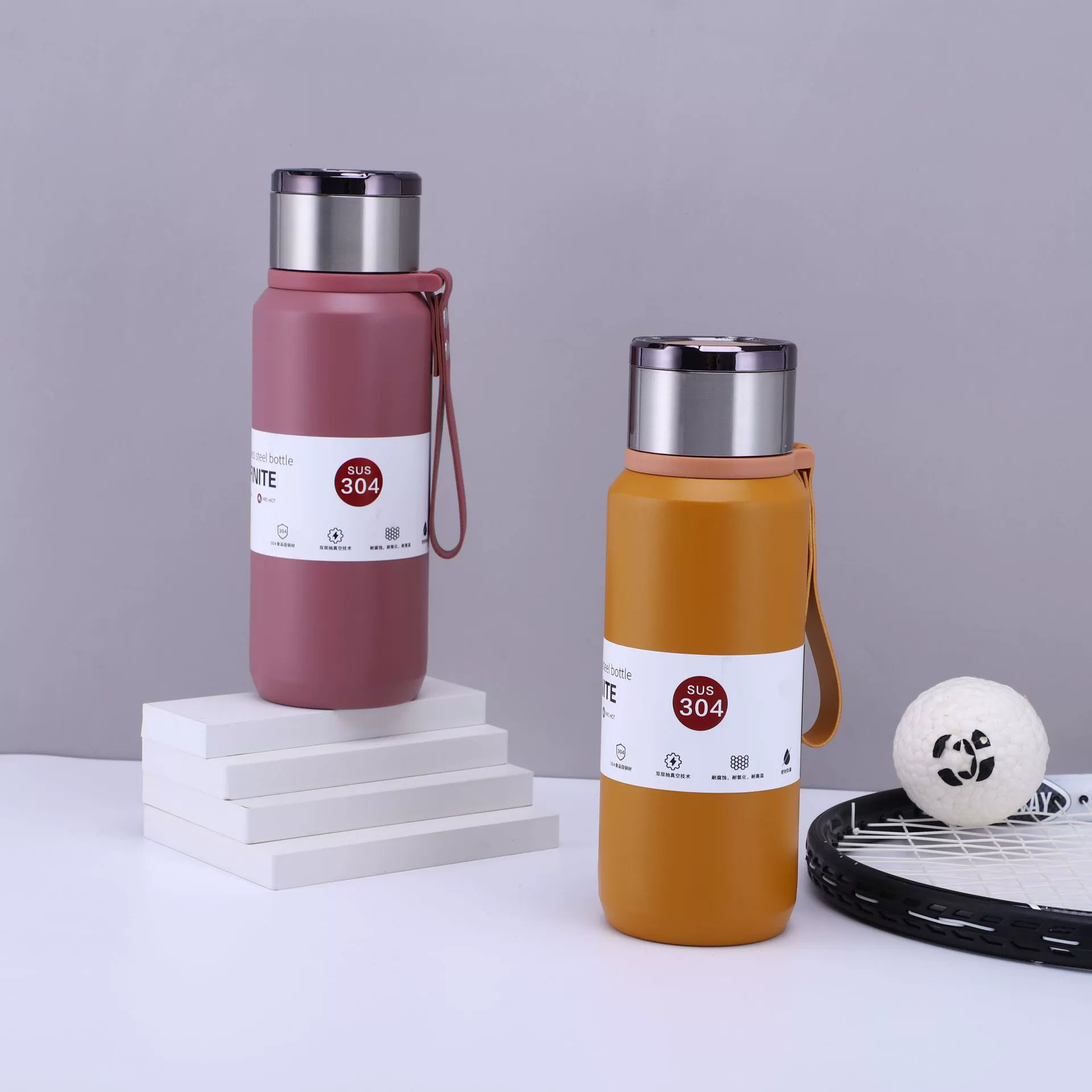 898-YHSQ7156 stainless steel 304 insulated cup, outdoor sports tea-water separation cup, portable large-capacity water bottle detail image 4