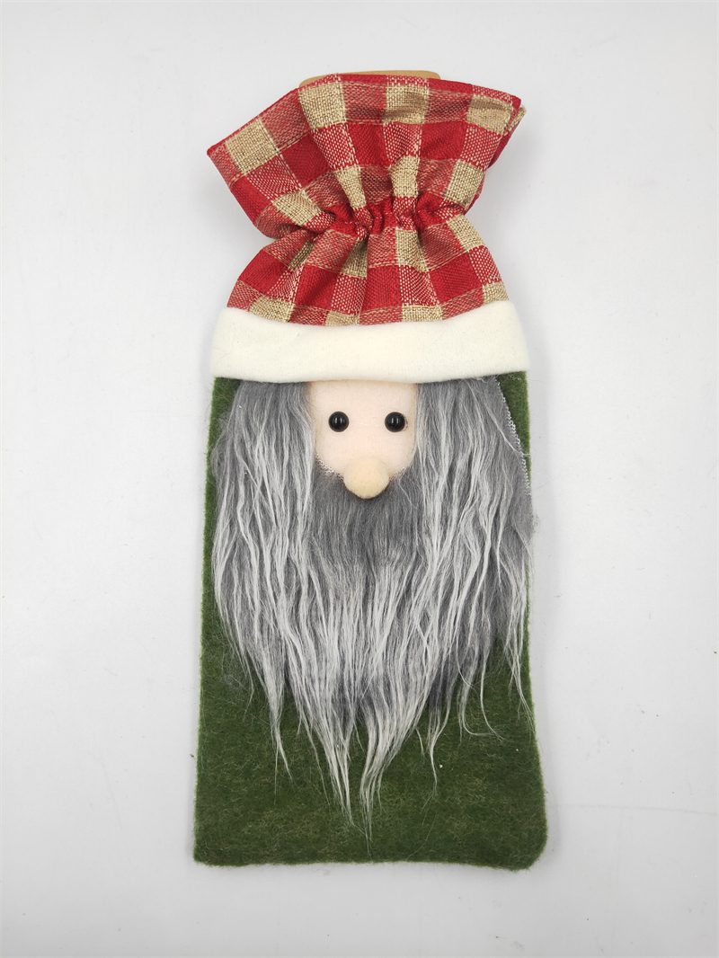 Cheung Chau Christmas Christmas New Party Supplies Christmas Decorations Christmas Faceless Old Man Snowman Red Wine Bag Christmas Wine Bottle Sleeve Specification drawing