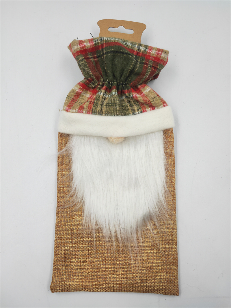 Cheung Chau Christmas Christmas New Party Supplies Christmas Decorations Christmas Faceless Old Man Snowman Red Wine Bag Christmas Wine Bottle Sleeve Item Picture