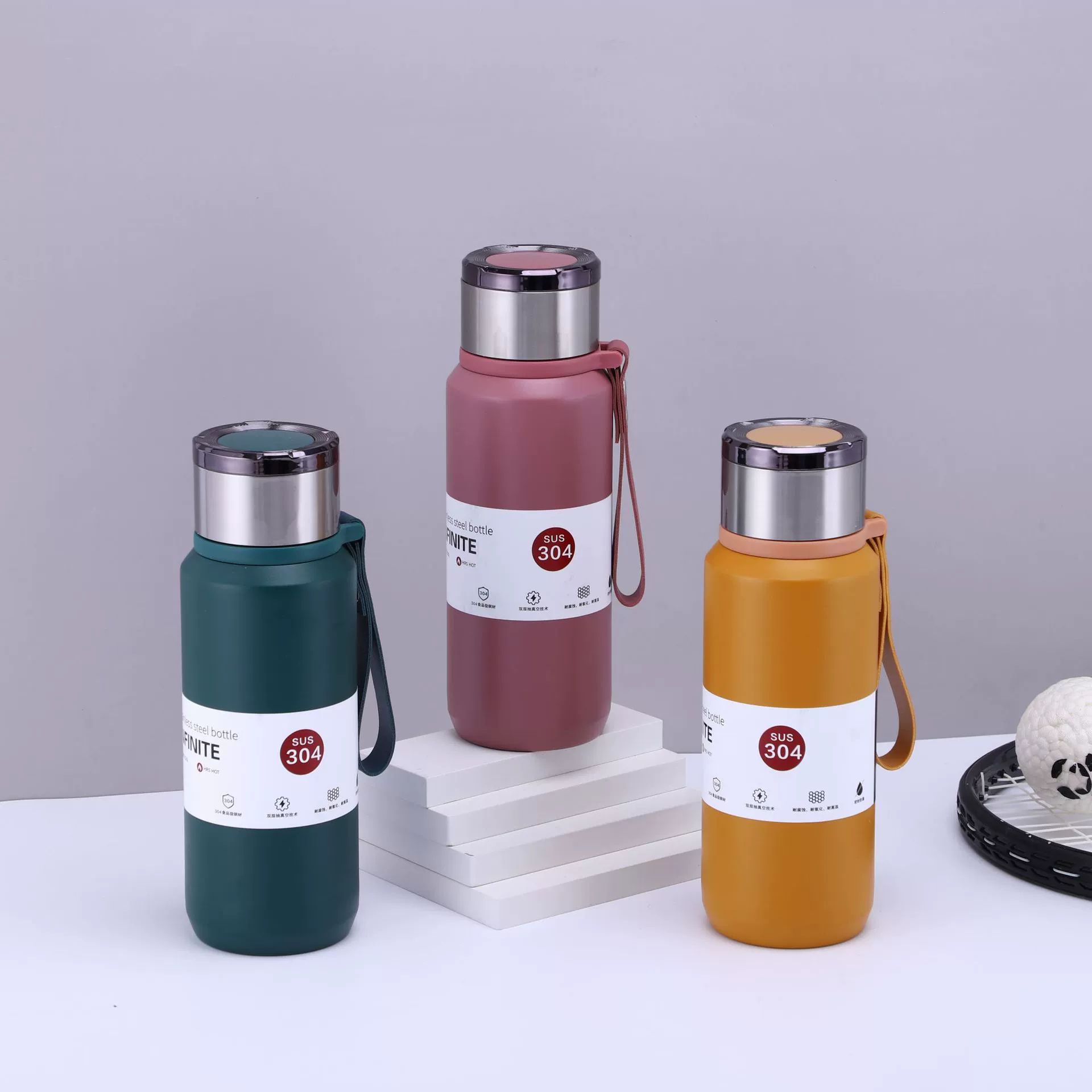 898-YHSQ7156 stainless steel 304 insulated cup, outdoor sports tea-water separation cup, portable large-capacity water bottle detail image 5