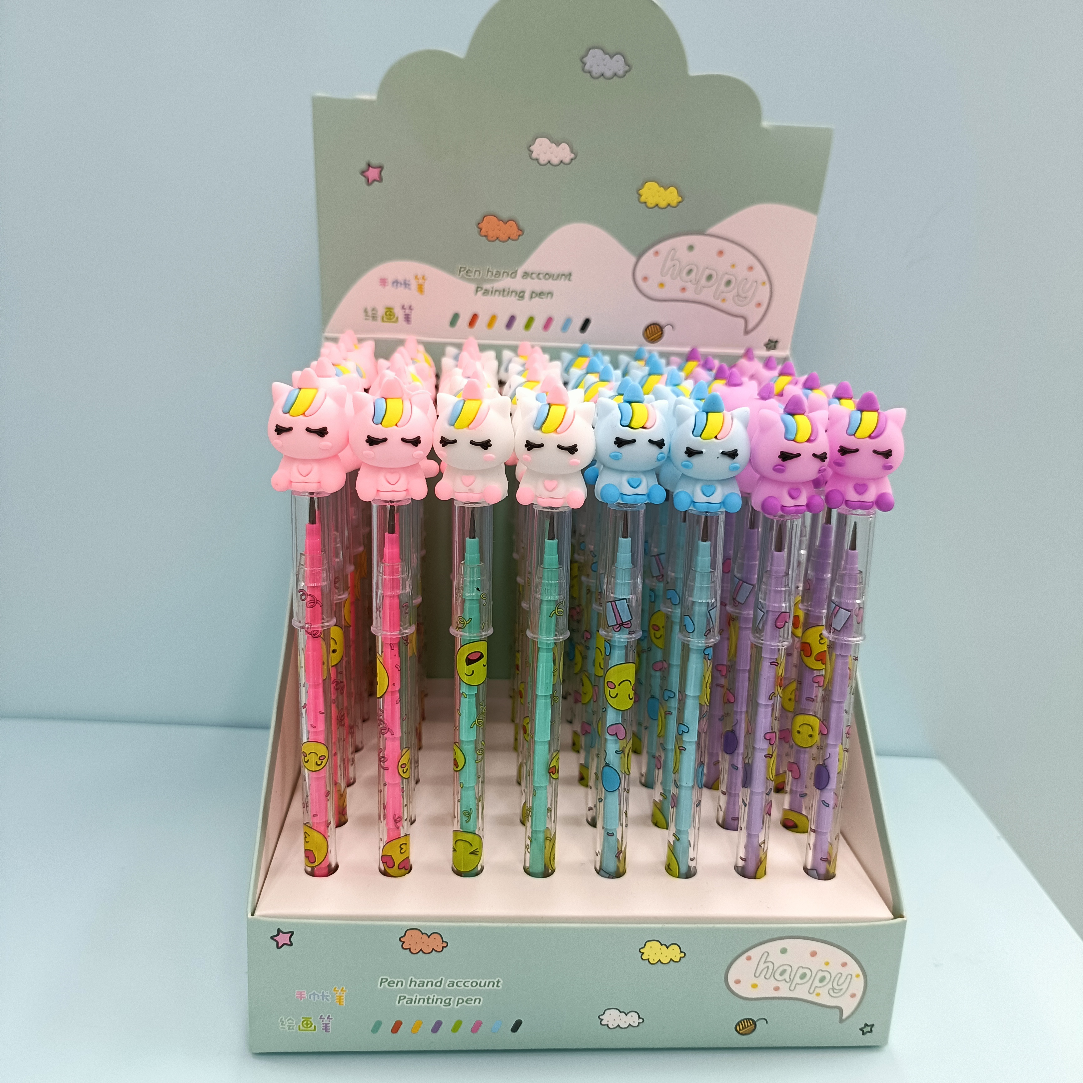 رسوم كرتونية مبدعة (يونيكورن) صغيرة بدون أقلام رصاص Specification image