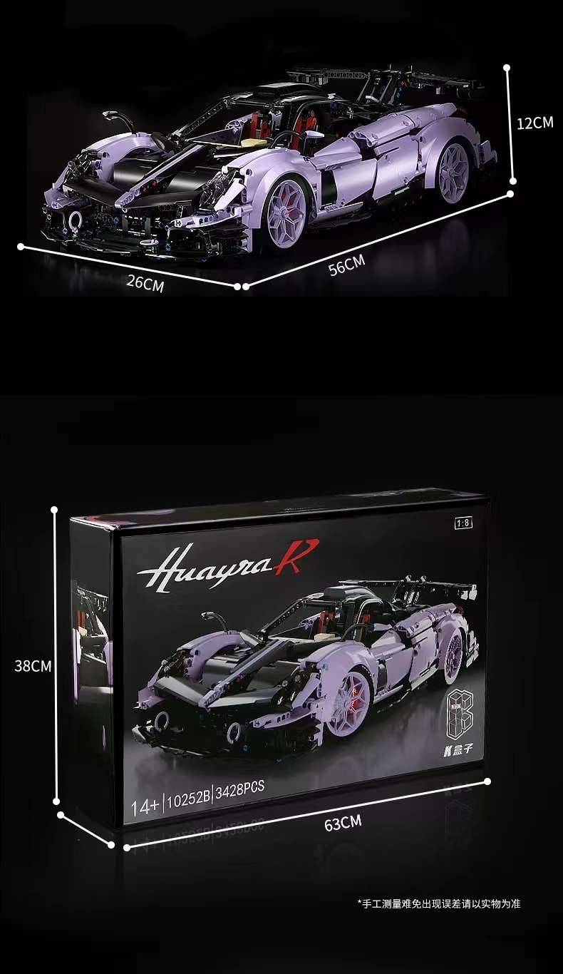 K Box 10252B Pagani building Block Sports car Assembly Toy Mechanical Set Sports Car Model for Adults High Difficulty detail image 10