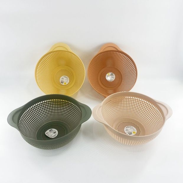 Y165-8275 Double-ear basket, round draining basket, household vegetable basket, fruit basket, washing basin, water sieve detail image 12