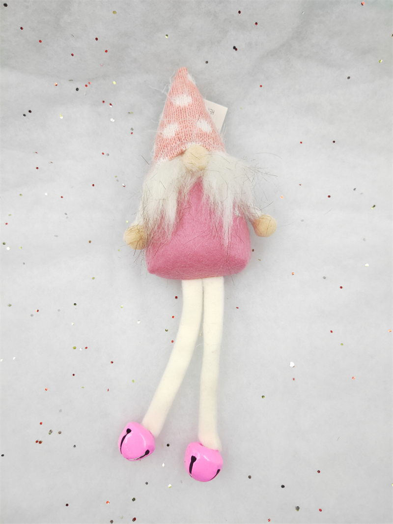 Cheung Chau Christmas New Cross-Border Christmas Decoration Items No Face Doll Long Leg Bell Doll European And American Style Old Man Wool Snowflake Window Decoration Application Scenario