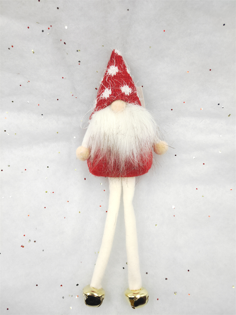 Cheung Chau Christmas New Cross-Border Christmas Decoration Items No Face Doll Long Leg Bell Doll European And American Style Old Man Wool Snowflake Window Decoration details Picture