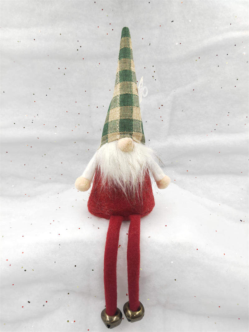 Cheung Chau Christmas New Cross-Border Christmas Decoration Items No Face Doll Long Leg Bell Doll European And American Style Old Man Wool Snowflake Window Decoration
