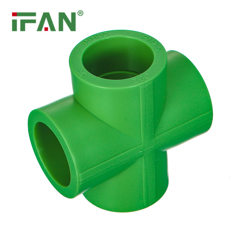 工厂批发价 IFAN PPR管件 绿色白色PPR 四通 尺寸20详情图4