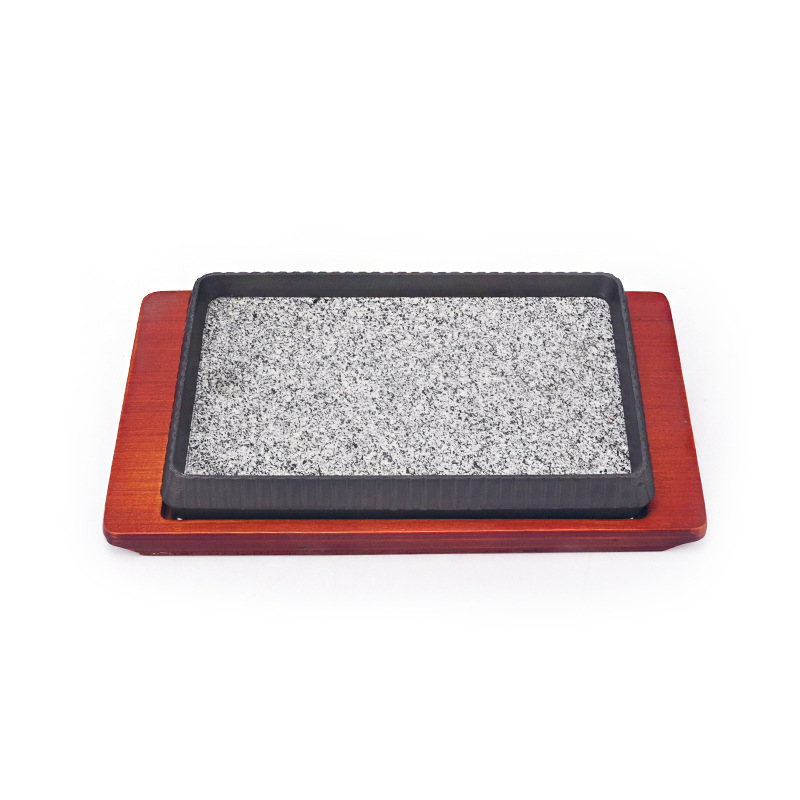 DF68075 rectangular reverse dish Rectangular reverse dish stone burn wood mat Korean simple hotel catering superior kitchenware supplies DF TRADING HOUSE