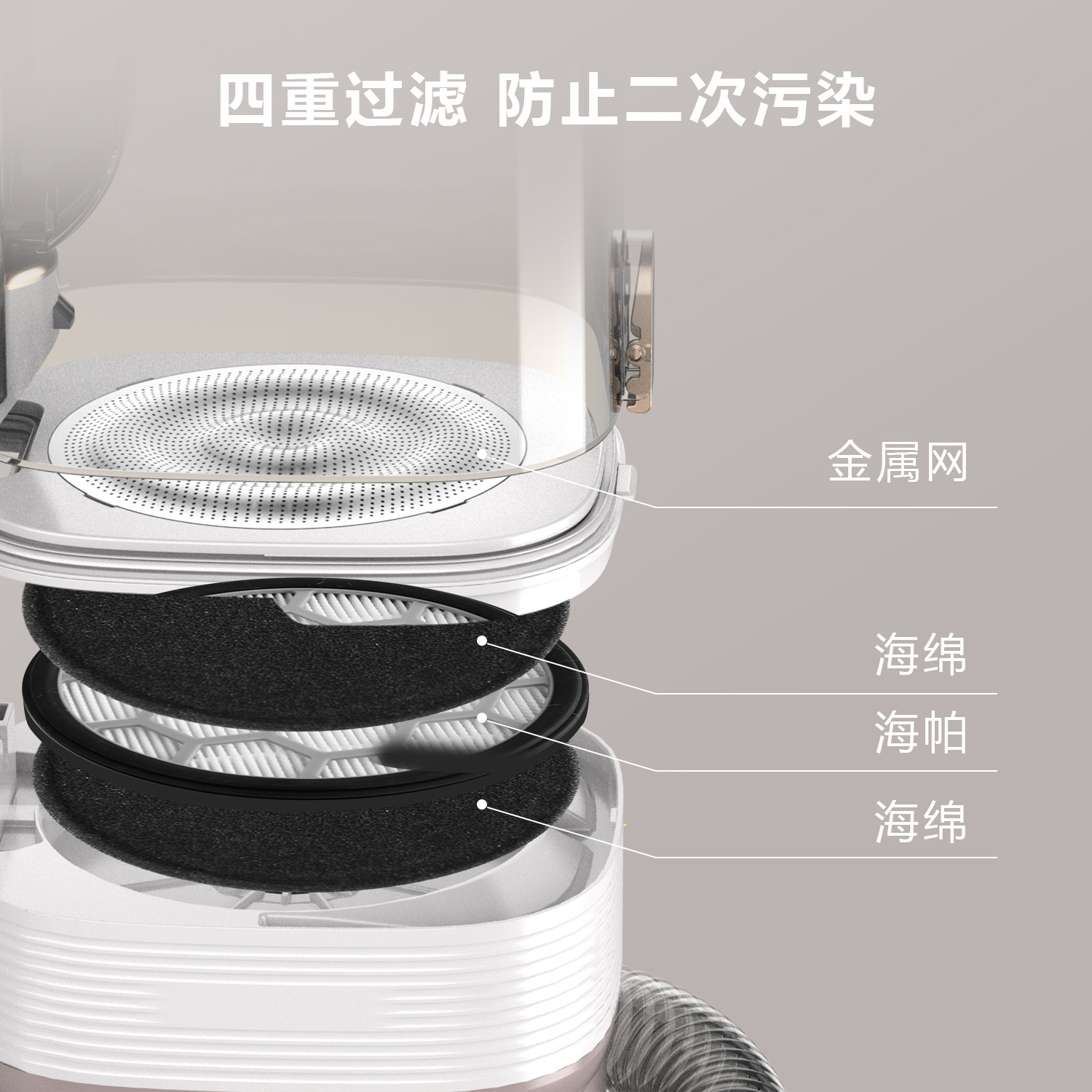 New pet vacuum cleaner, large dust cup, hair suction electric clipper, cat and dog hair suction machine, multi-functional pet beauty container details Picture