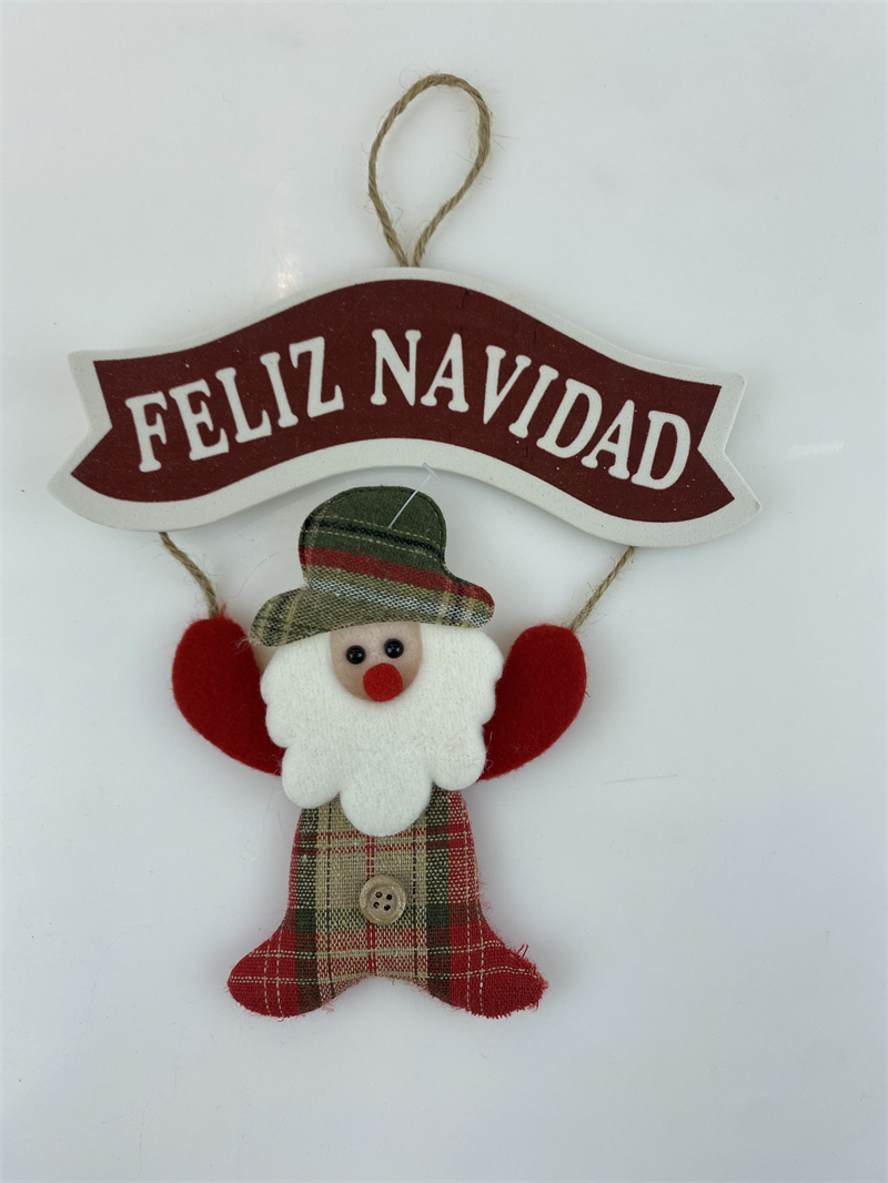 Cheung Chau Christmas New Christmas Decoration Santa Claus Snowman English Brand Small Hanging Christmas Tree Decoration Hanging Cartoon Christmas Decoration Item Picture