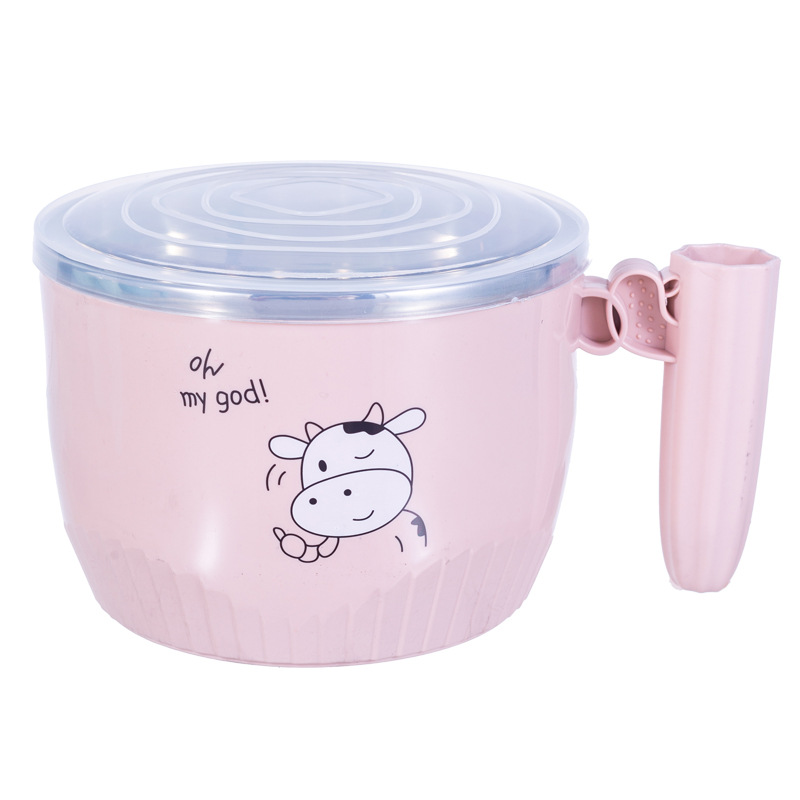 L59-511 stainless steel tableware rice bowls, student cafeteria instant noodle bowls with LIDS, instant noodle cups, dormitory single lunch boxes Specification image