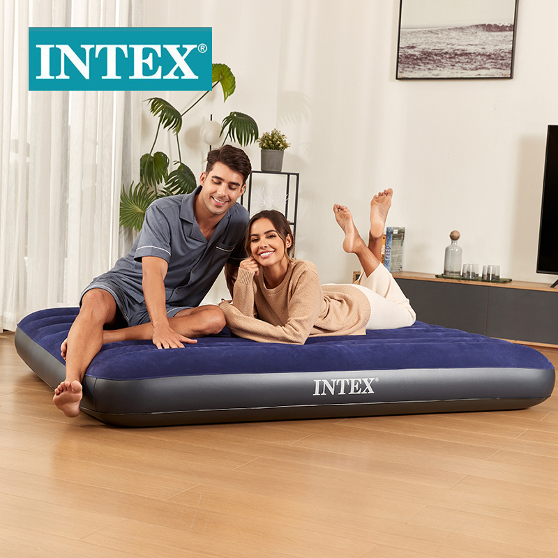 Custom-made and wholesale of INTEX64758 outdoor camping mattress, flocking thread, PVC car inflatable bed
