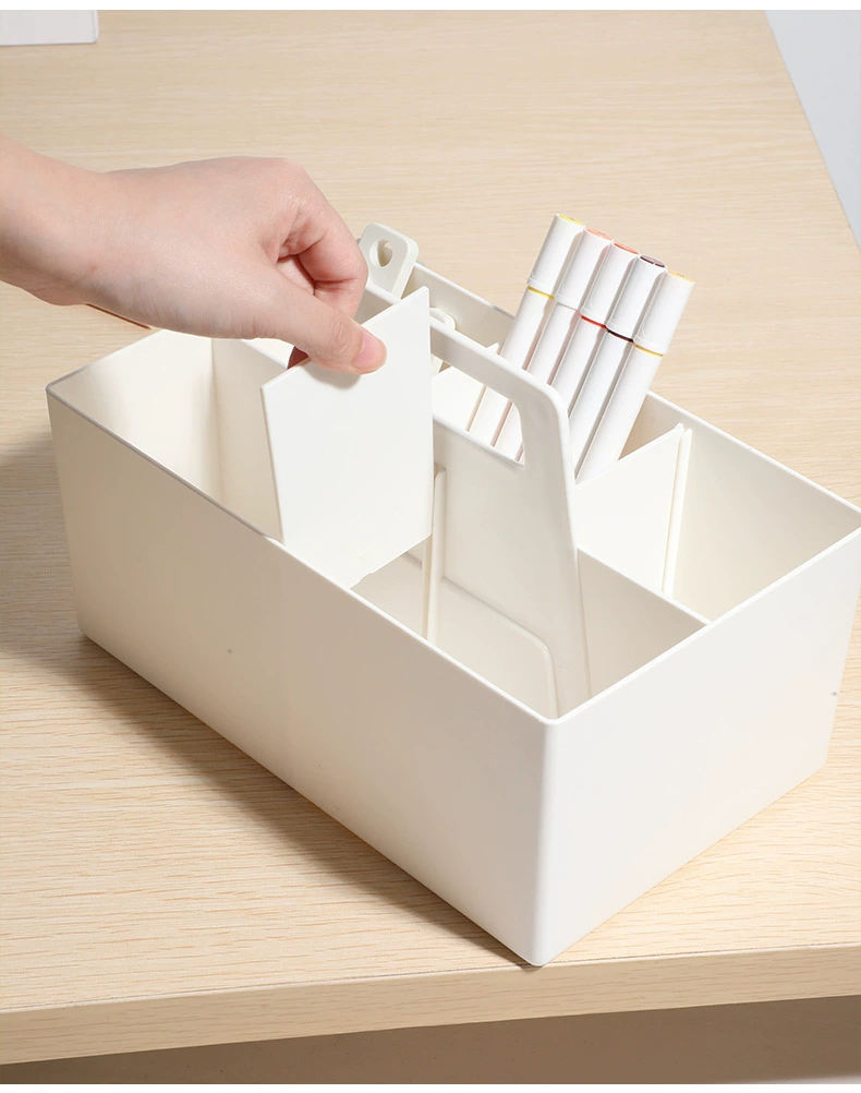 L61-8093 classifiable and stackable storage box, hand-held basket, multi-functional desktop drawer, stationery storage and organization box detail image 2