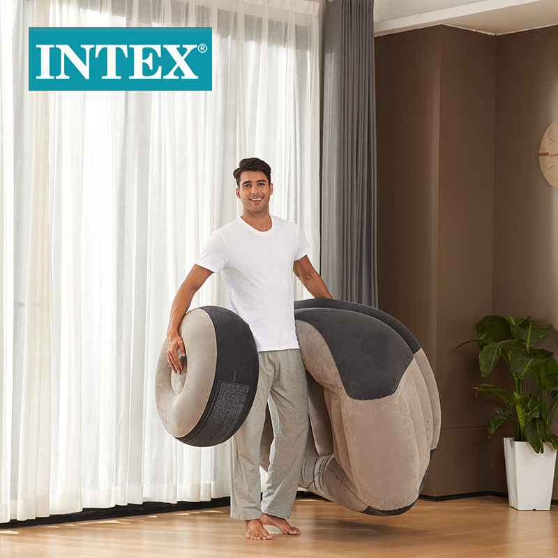 INTEX68564创意充气沙发户外懒人家居座椅 野营沙滩椅脚凳两件套详情图3