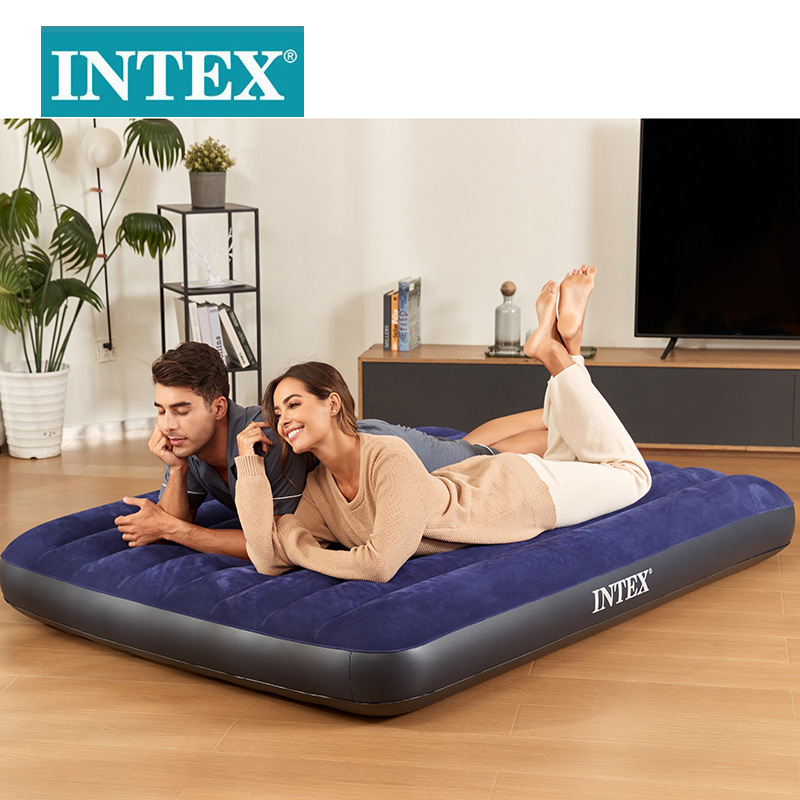 Custom-made and wholesale of INTEX64758 outdoor camping mattress, flocking thread, PVC car inflatable bed Specification image