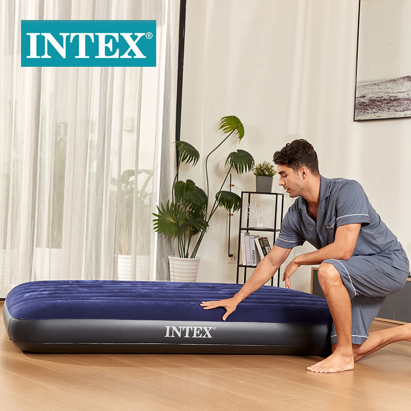 Custom-made and wholesale of INTEX64758 outdoor camping mattress, flocking thread, PVC car inflatable bed Application Scenario