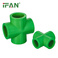 工厂批发价 IFAN PPR管件 绿色白色PPR 四通 尺寸32图