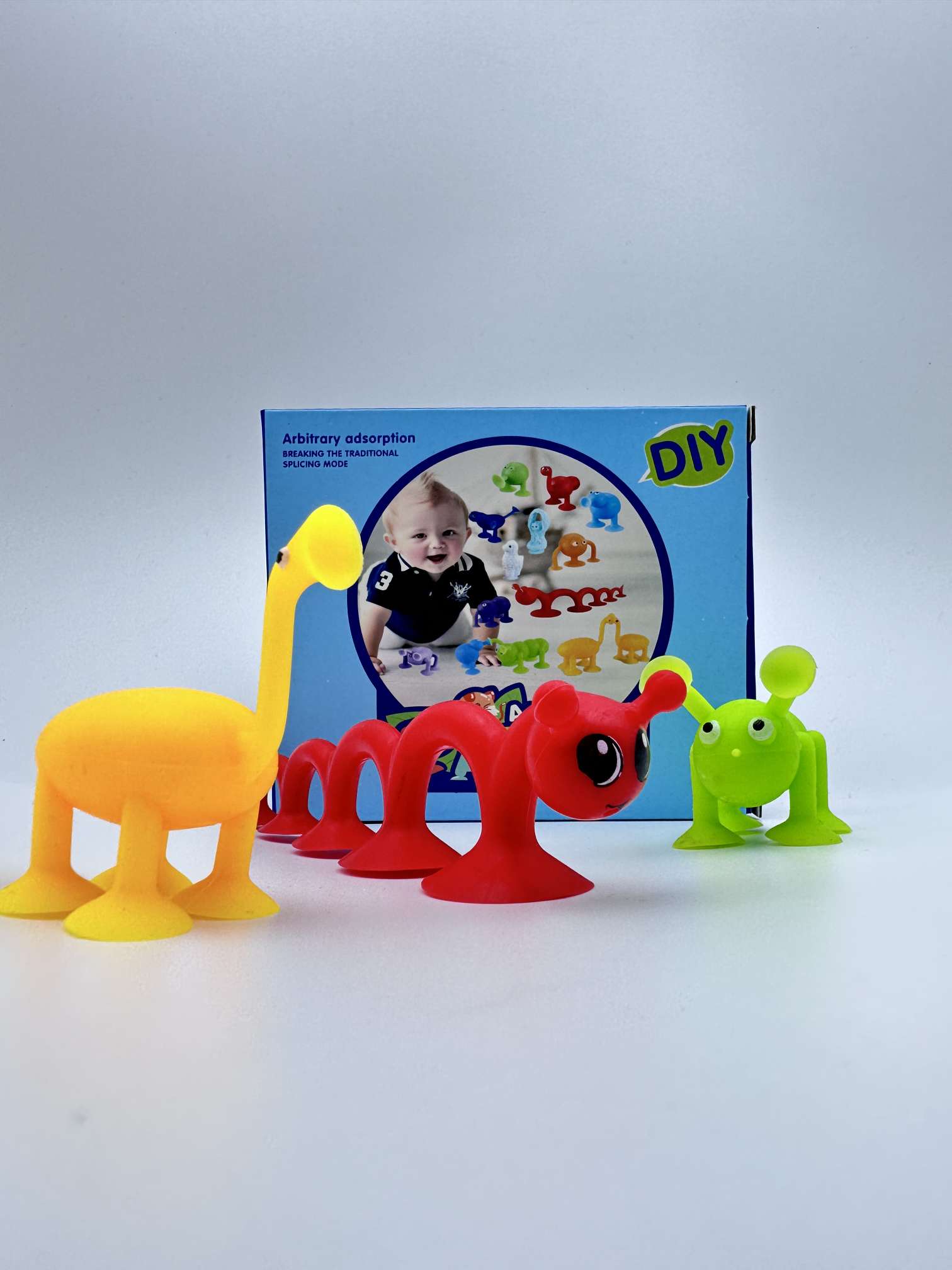 Silicone soft rubber spliced building blocks, suction toys, suction cups, suction balls, DIY children's educational toys Specification image