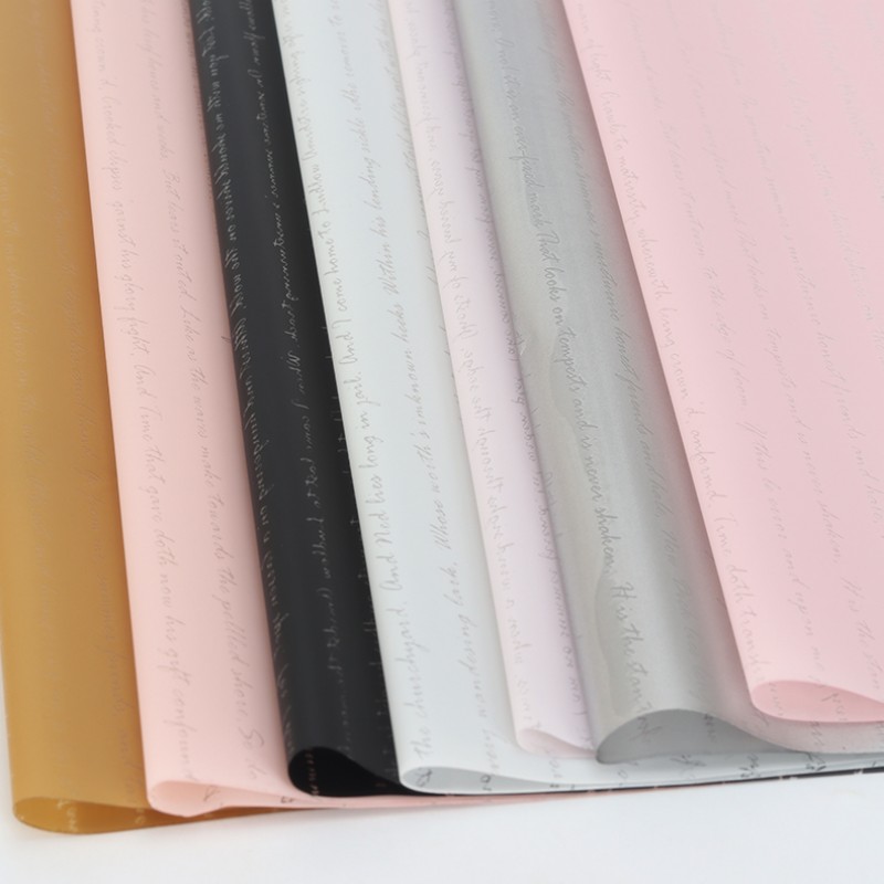 Norsa Paper Korean Paper English Mother's Day Chinese Valentine's Day Hot Foil Paper Flower Packaging Flower Gift Box Gift Flower Shop Package Paper Specification drawing