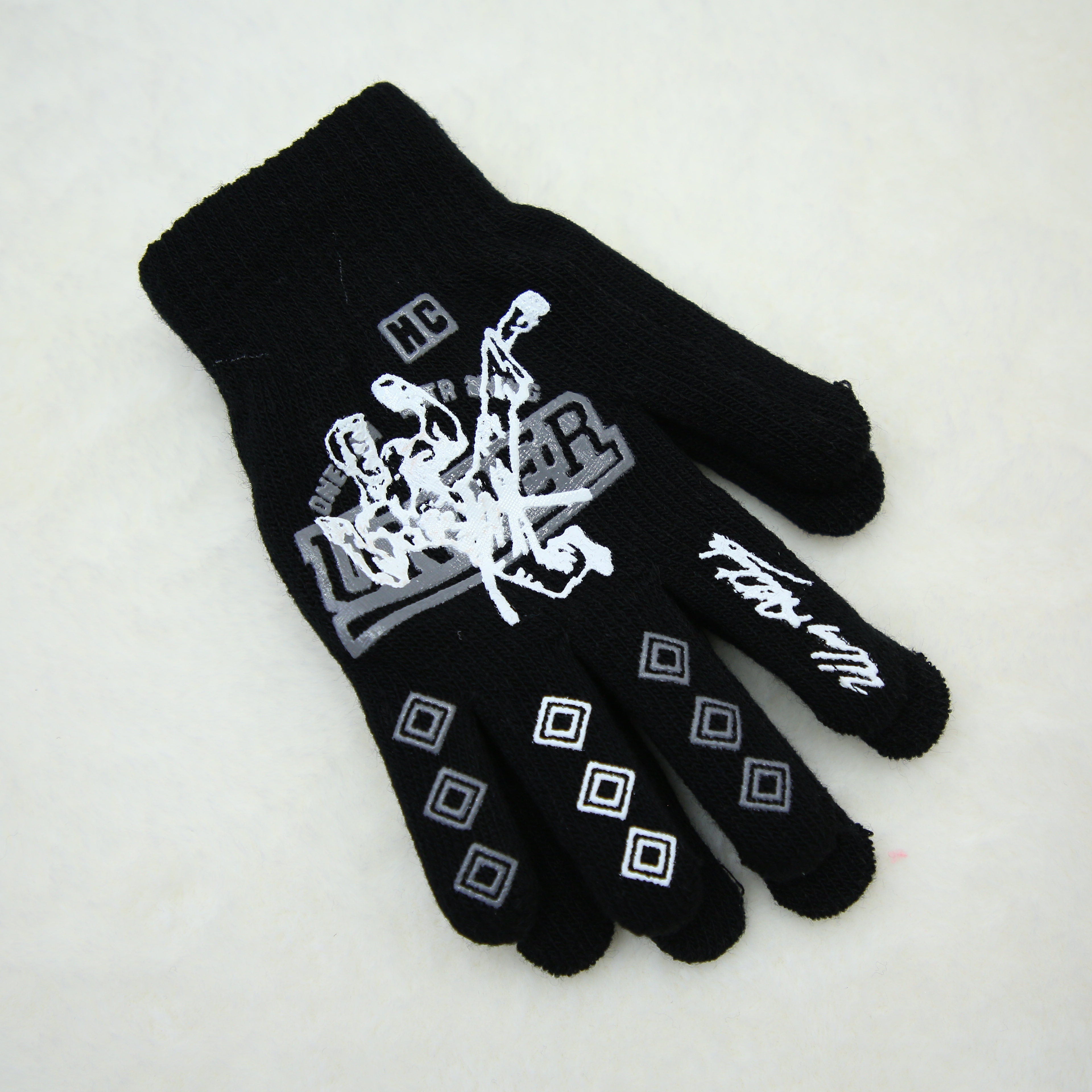 Men's And Women's Gloves Winter With Wool Thickening Cold Cycling Warm Wool Horse Knitting Gloves Wholesale Specification drawing
