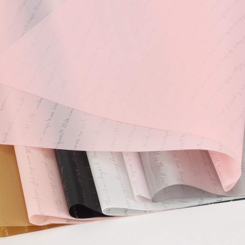 Norsa Paper Korean Paper English Mother's Day Chinese Valentine's Day Hot Foil Paper Flower Packaging Flower Gift Box Gift Flower Shop Package Paper Application Scenario