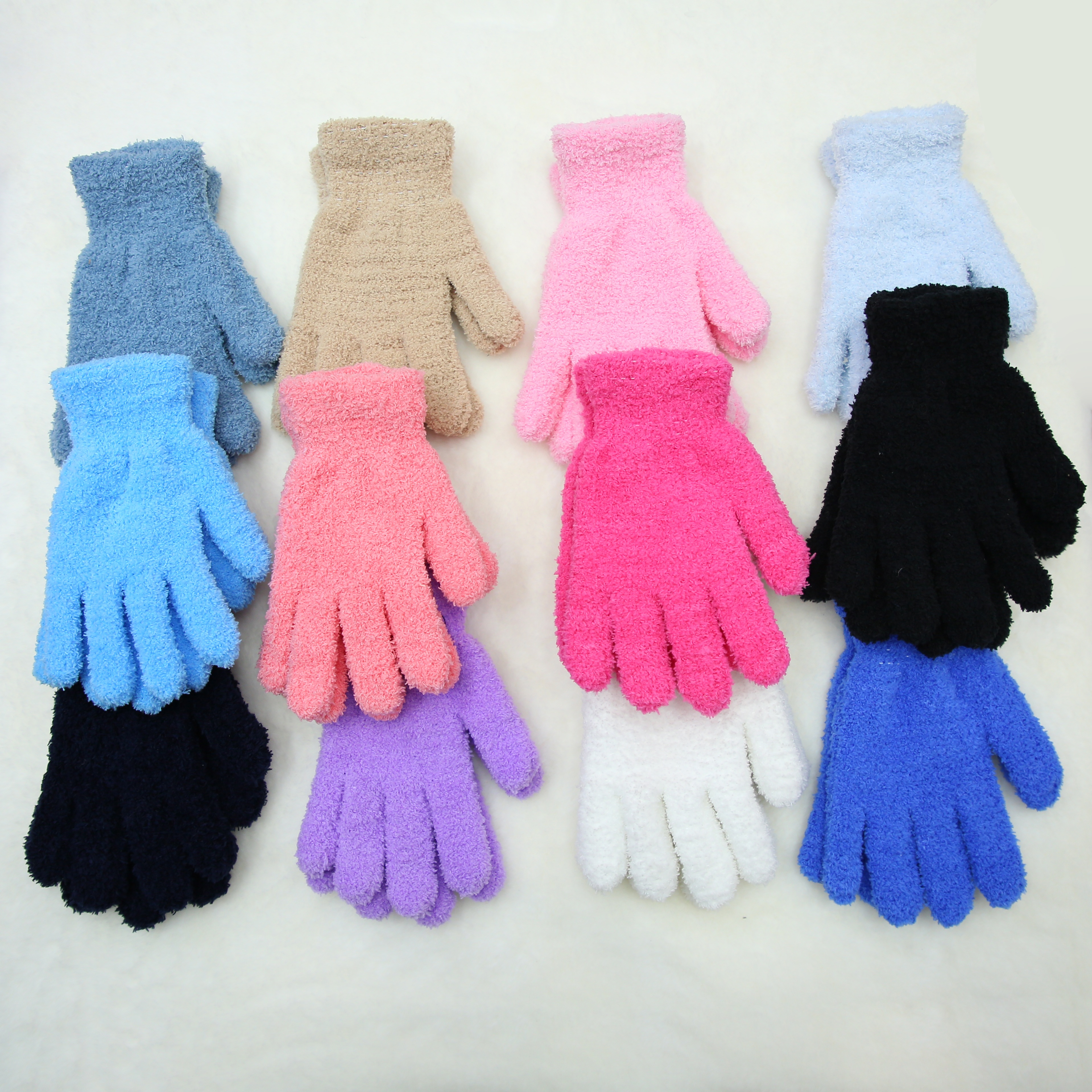 Wholesale of men's and women's winter fleece and thickened cold-proof cycling warm woolen horse knitted gloves