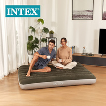 INTEX64108绿色双人植绒线拉充气床垫户外野营帐篷床垫车载气垫床