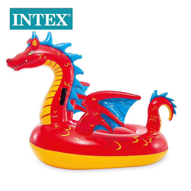 INTEX57577魔龙坐骑泳池派对水上充气浮排儿童充气动物坐骑玩具图