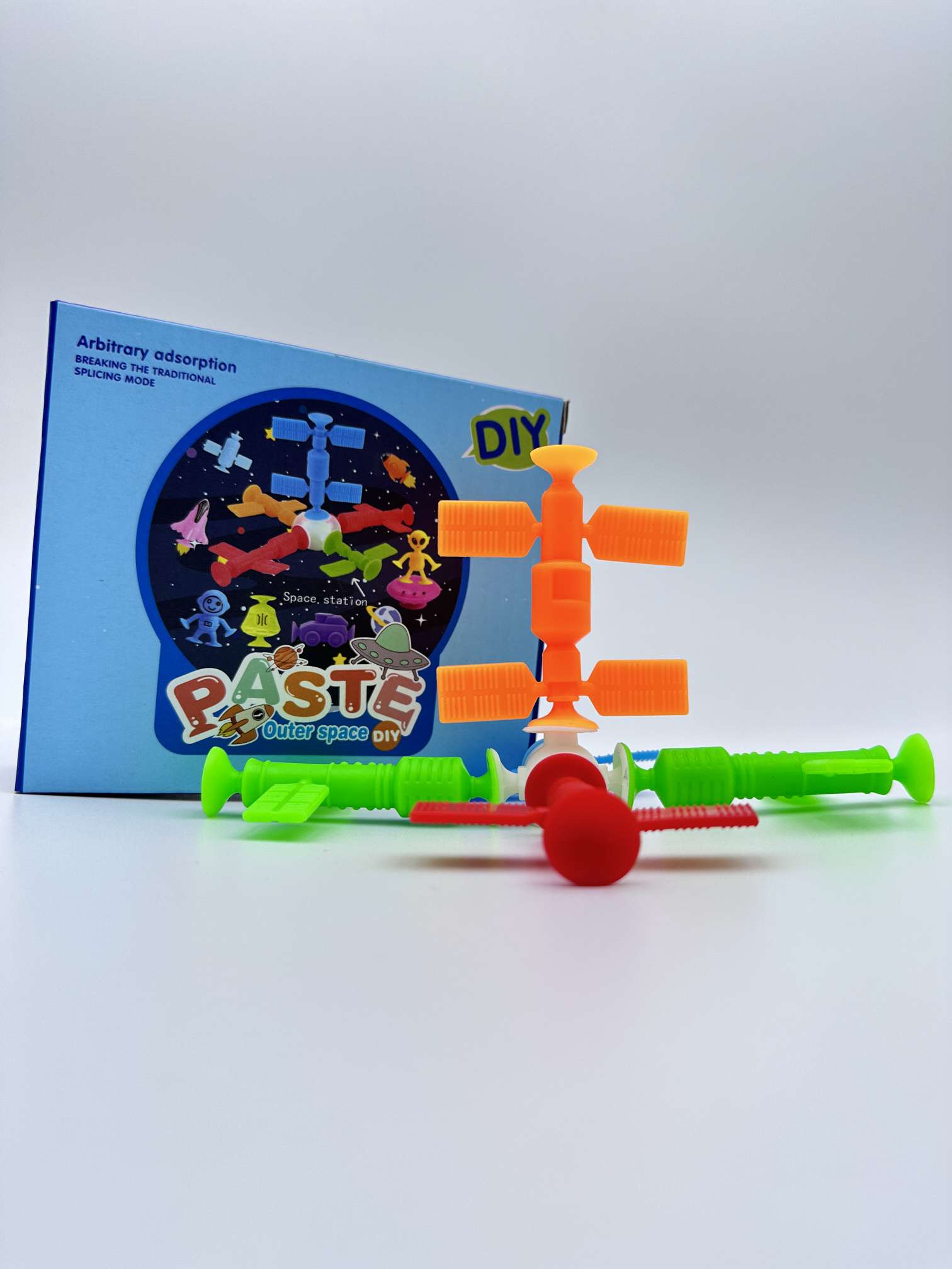 Silicone soft rubber spliced building blocks, suction toys, suction cups, suction balls, DIY children's educational toys details Picture