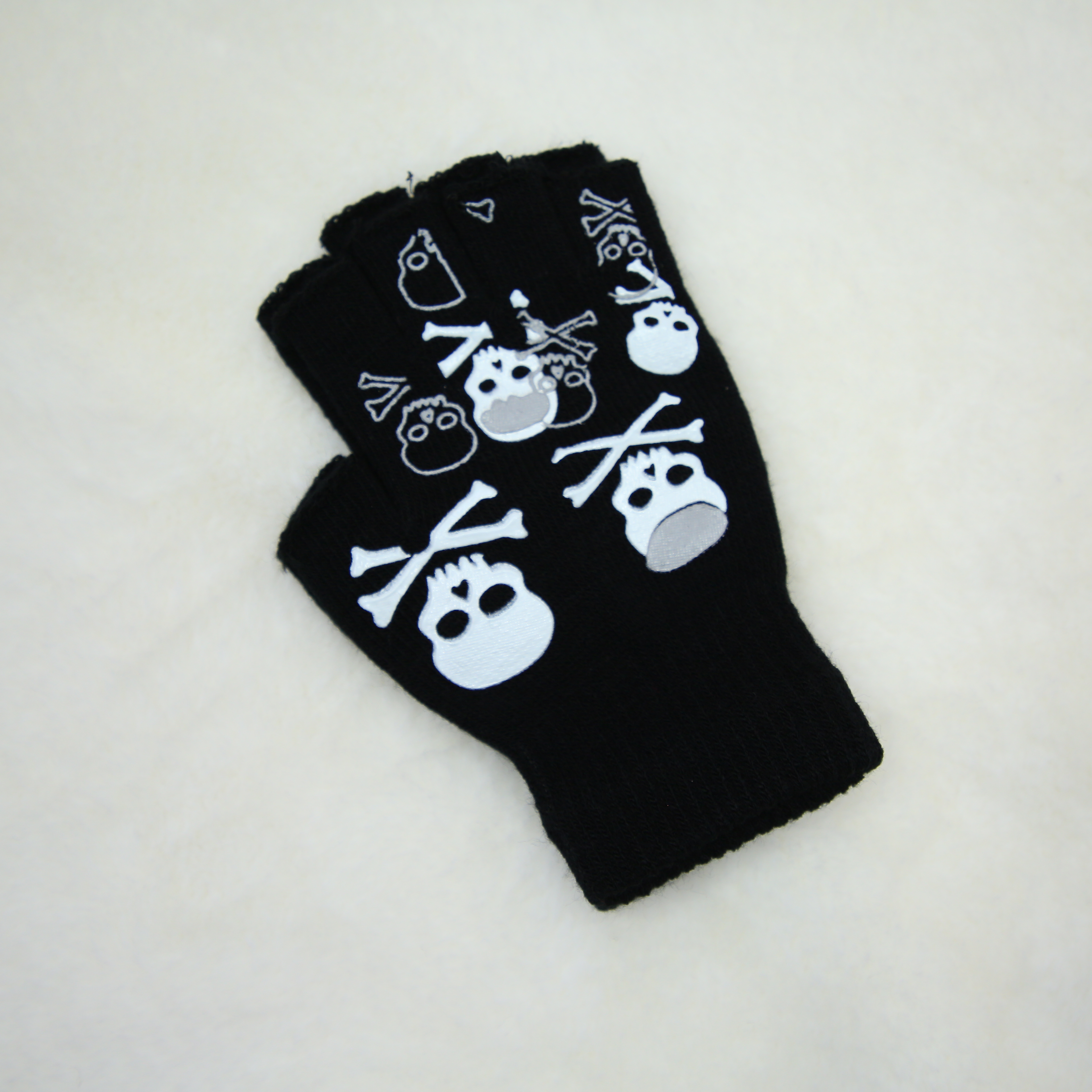 Wholesale of men's and women's winter fleece and thickened cold-proof cycling warm woolen mohair needle gloves Item Picture